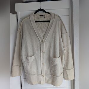 Cream Oatmeal Cardigan - Urban Outfitters
